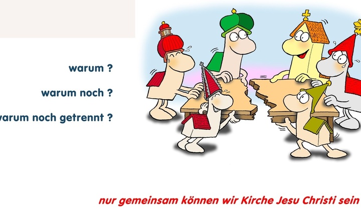 Comic mit Kirchen