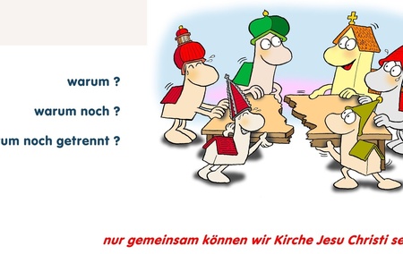 Comic mit Kirchen