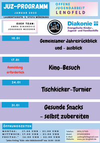 Veranstaltungen JUZ Januar 2025 (alle)